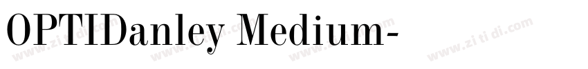 OPTIDanley Medium字体转换